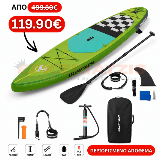 Φουσκωτή Σανίδα SUP Wave Rider 12' (365cm) - Touring Edition με Πλήρες Σετ Αξεσουάρ