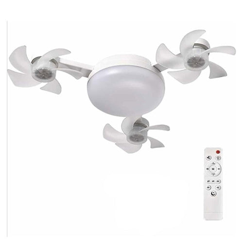 Ανεμιστήρας drone με λάμπα Ε27 και τηλεχειριστήριο (Δύο τεμάχια)