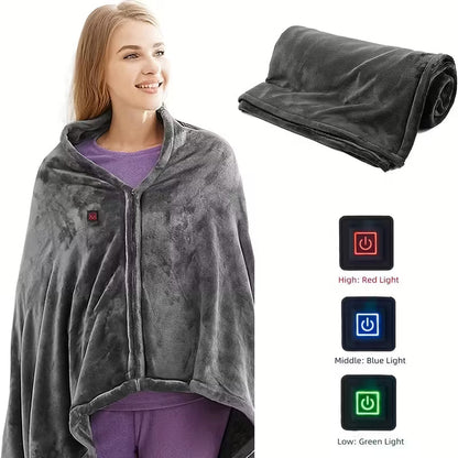 Ηλεκτρική Θερμαινόμενη Κουβέρτα – Ζακέτα Fleece με Power bank