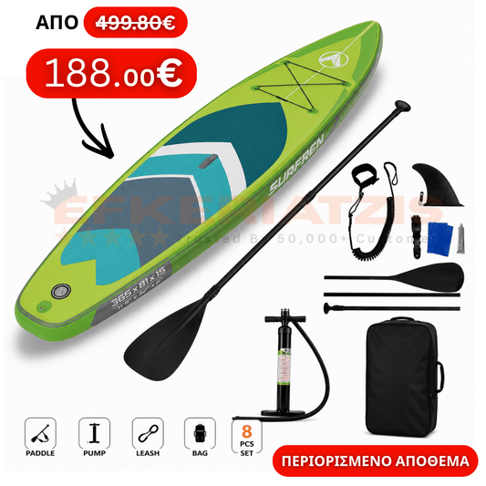 Φουσκωτή Σανίδα SUP Motion 12' (365cm) - Adventure Cruiser Set με Πλήρη Εξοπλισμό