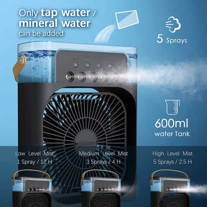 Ανεμιστήρας / Air Cooler και Υγραντήρας με Φωτισμό LED