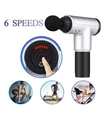 Massage Gun Συσκευή Μασάζ Για όλο Το Σώμα Με 4 Κεφαλές