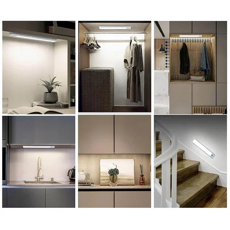 Επαναφορτιζόμενο Φωτιστικό Ντουλάπας LED 43cm με Αισθητήρα Κίνησης