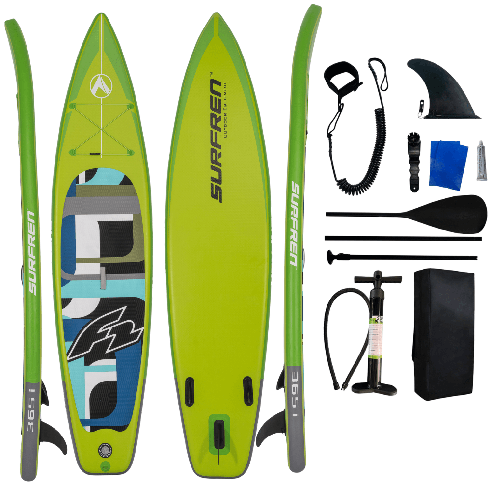 Φουσκωτή Σανίδα SUP F2 Black 12' (365cm) - Premium All-Around Touring Set με Πλήρη Εξοπλισμό