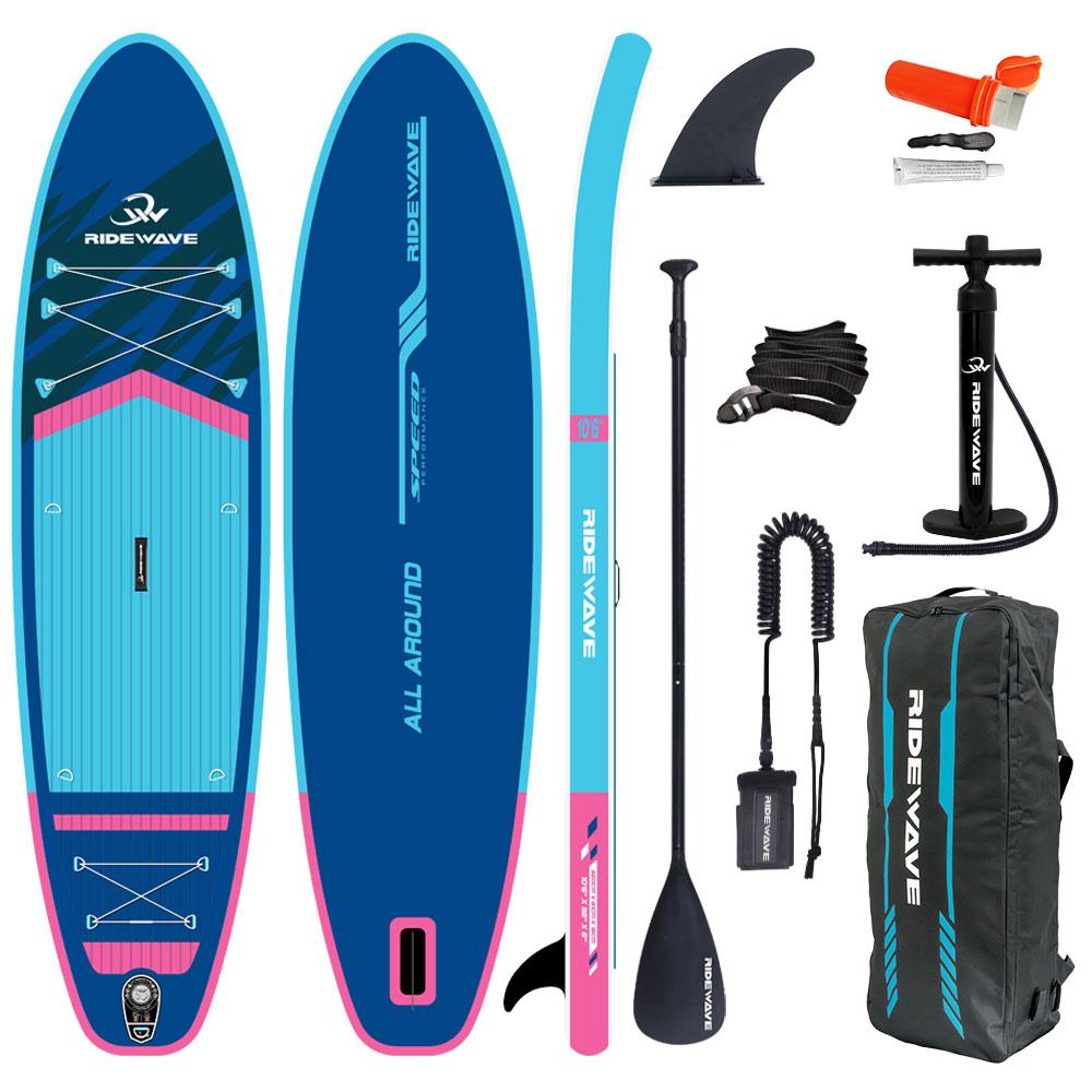 Φουσκωτή Σανίδα Sup Ridewave AeroFlow 10,6′ με κουπί , αξεσουάρ και σακίδιο μεταφοράς με μήκος 320cm – BlueMotion