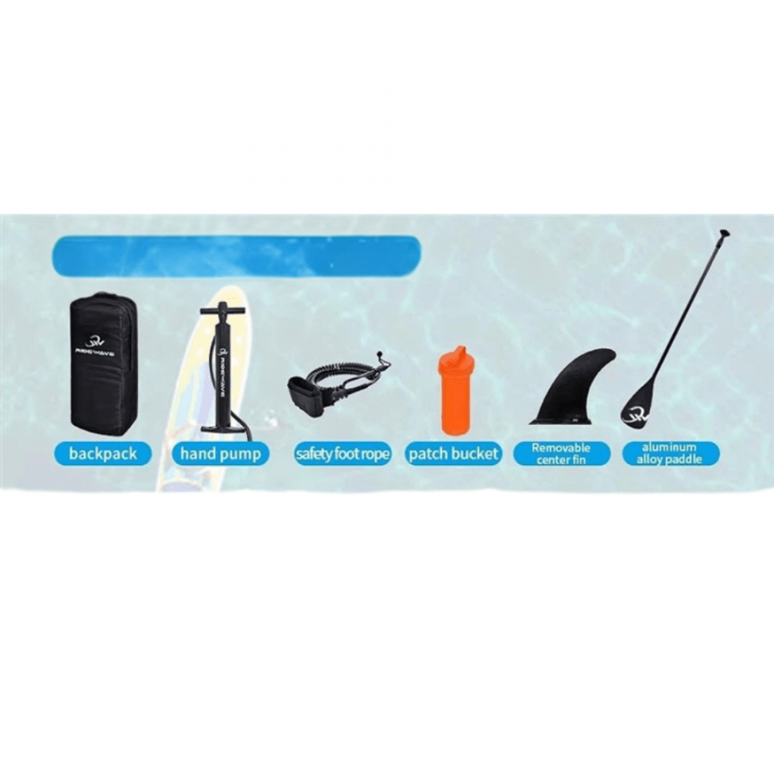 Φουσκωτή Σανίδα Sup Ridewave AeroFlow 10,6′ με κουπί , αξεσουάρ και σακίδιο μεταφοράς με μήκος 320cm – BlueMotion