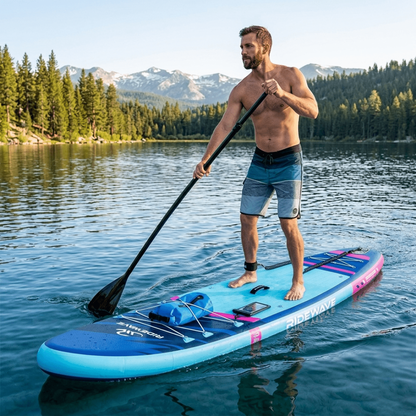 Φουσκωτή Σανίδα Sup Ridewave AeroFlow 10,6′ με κουπί , αξεσουάρ και σακίδιο μεταφοράς με μήκος 320cm – BlueMotion