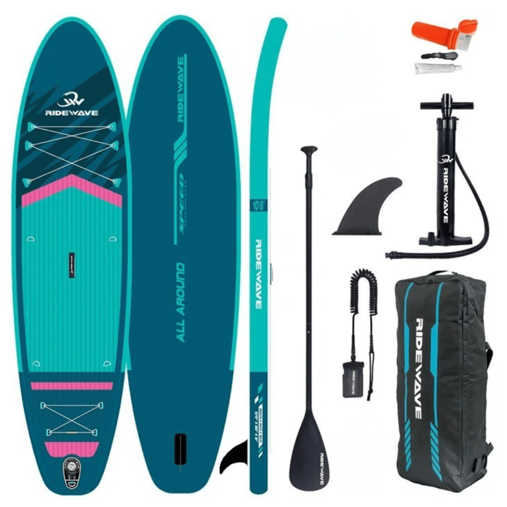 Φουσκωτή Σανίδα Sup Ridewave AeroFlow 10,6′ με κουπί , αξεσουάρ και σακίδιο μεταφοράς με μήκος 320cm – WaveFlow